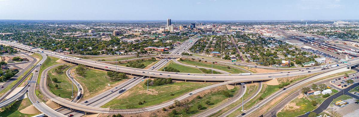 aerial pano view of Amarillo